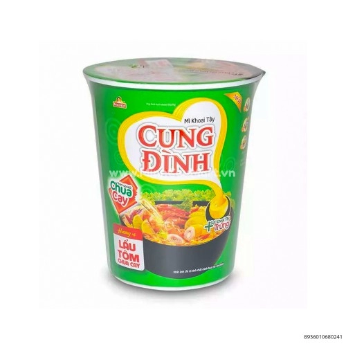 Mì Ly Tôm Cung Đình Hương Vị Tôm Lẩu Chua Cay 65G